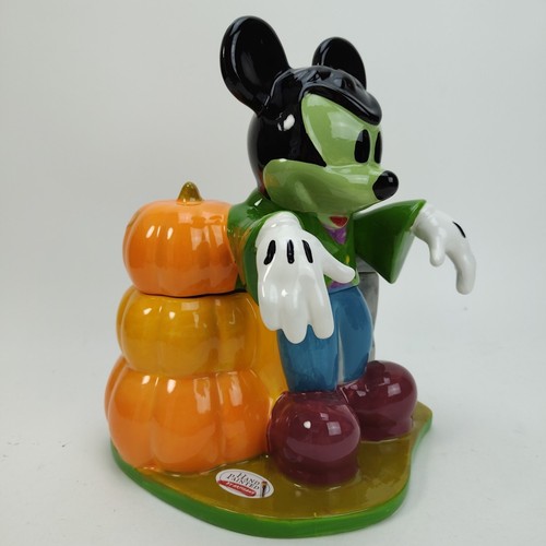 Disney Mickey Mouse Frankenstein Halloween Ceramic Candy Cookie Jar Hand Painted - Picture 8 of 24