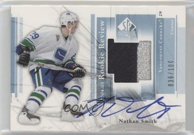 2004-05 SP Authentic Rookie Review 36/100 Nathan Smith #RR-NS Patch Auto 1r5l