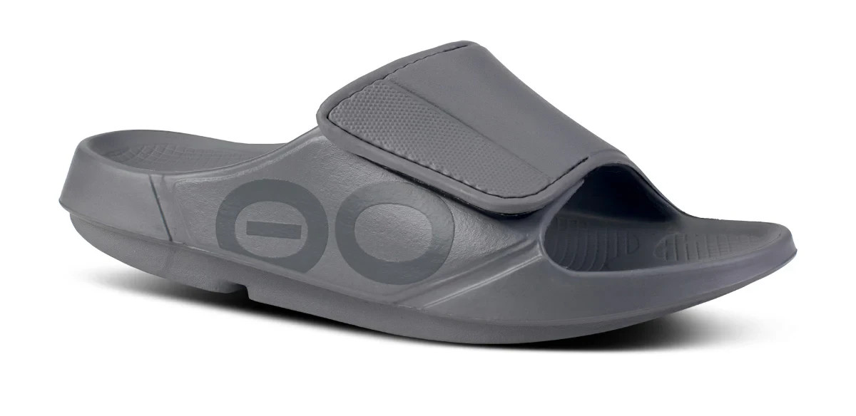 New OOFOS Women's OOahh Sport Flex Sandal Slate Ships Free Only $58.89