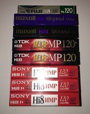 new 8x TDK MP 120 Sony HMP 120 Maxell XR-Metal Fuji MP Hi8 Digital8 Video Tape