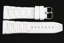 28MM WHITE RUBBER SILICONE COMPOSITE SPORT WATCH BAND STRAP FITS LUMINOX