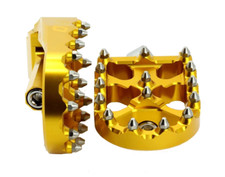 HARLEY DAVIDSON DYNA FOOTPEGS FOOT PEGS GOLD MX STYLE By Flo Motorsports