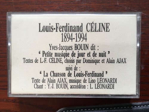 Cassette audio - Louis-Ferdinand CÉLINE 1894-1994 - Tirage 150 exemplaires