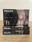 LOT 3 CASSETTES PHILIPS FS 60 TYPE 1 | NEUF SOUS BLISTER | CASSETTE AUDIO VIERGE