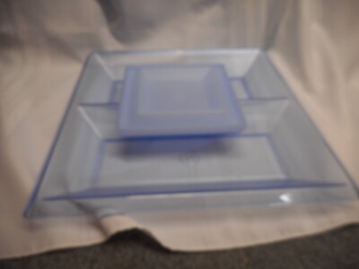 Tupperware Get Together 3 Piece Buffet Serving Tray Set Container  Lid