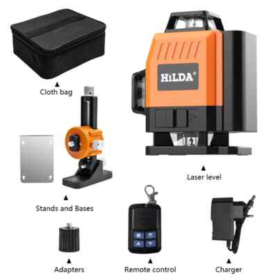 16/12Lines Laser Level Green Line SelfLeveling 360 Horizontal And Vertical Laser