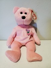 TY Beanie Babies "Mum" Teddy Bear Pink w/tags- Mother's Day 💐