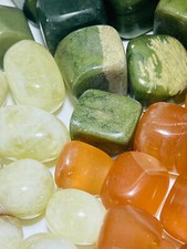 Trommelstein Set 1kg Naturstein Edelstein Natur AAA Qualität Solar Plexus Chakra