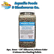 3-Type Silkworm, Intense Color, Intense Gro Floating 6mm Pellets. KGM-350