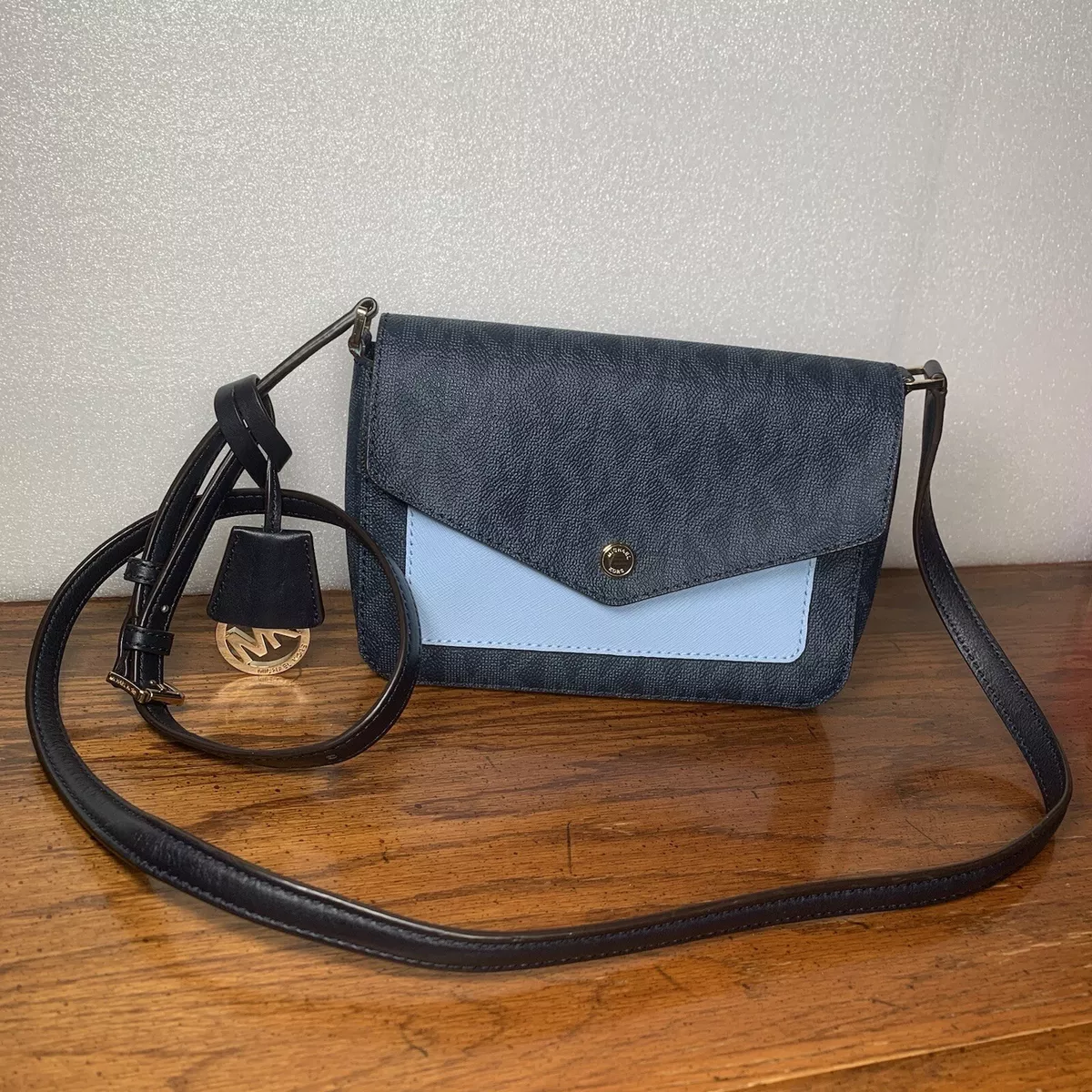 small blue michael kors purse