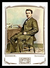 Thomas Edison 2009 Topps Mayo Cut Plug Card #172