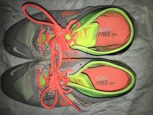 nike free run neon orange