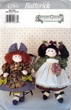  1995 UNCUT Butterick Sewing Pattern  4280 "20" Decorative Collectible Dolls"