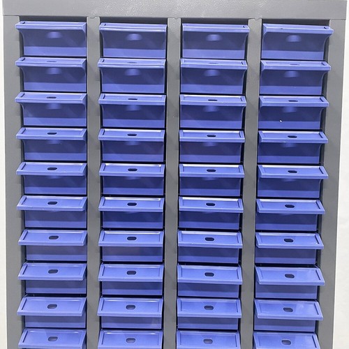 60 Drawers Spare Parts Cabinet without Door Shelving Pulls Keys Storage Bins - Picture 9 of 18