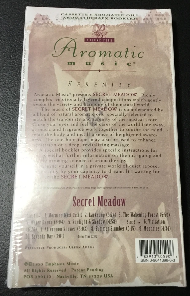 1995 SECRET MEADOW VOL 4 CASSETTE AROMATIC new age synth ambient meditation Seal - Image 2 of 3