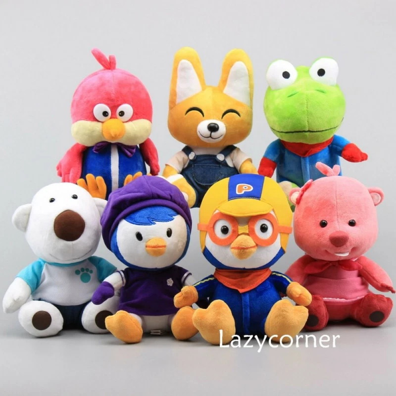 9'' Korea Pororo Plush Toy Crong Eddy Loopy Petty Harry Poby Stuffed Animal - Image 2 of 4