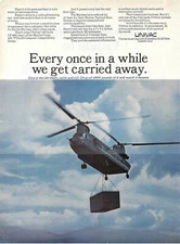1967 UNIVAC We Get Carried Away Sperry Rand Vintage Magazine Print Ad/Poster