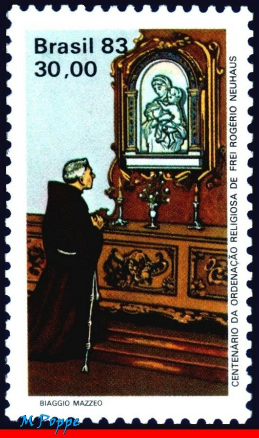 1854 BRAZIL 1983 FATHER ROGERIO NEUHAUS, RELIGION, MI# 1961 RHM C-1318, MNH