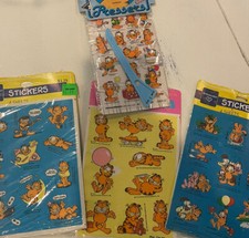 Vintage Garfield Cat Sticker And Pressers New In Original Package Rare