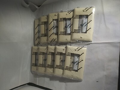 10  P&S Trademaster Ivory 1G Decorator  Wallplates GFCI Cover TP26-I