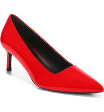 Via Spiga Red Patent Leather Kitten heels Pump 7.5 Made In Italy