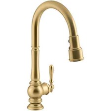 Kohler Artifacts 1.5 GPM Kitchen Faucet - K-99259-2MB - BRUSHED MODERNE BRASS