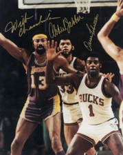 Wilt Chamberlain Abdul Jabbar Robertson Autographed 8x10 Signed Reprint Photo