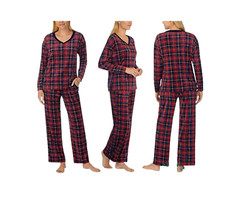 NWT Nautica Women 2-Piece Lightweight Fleece Pajama Sleepwear Set L 70 9A281