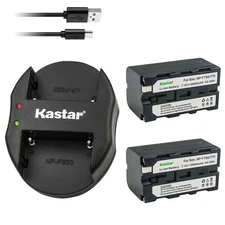 Kastar Battery Dual USB Charger for GVM LED480 LED520 LED672 LED896 Video Light