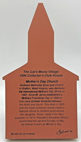 Gato's Maow Village Edificio de Madera Coleccionistas Club Día de las Madres Iglesia Grafton WV - Imagen 2 de 6