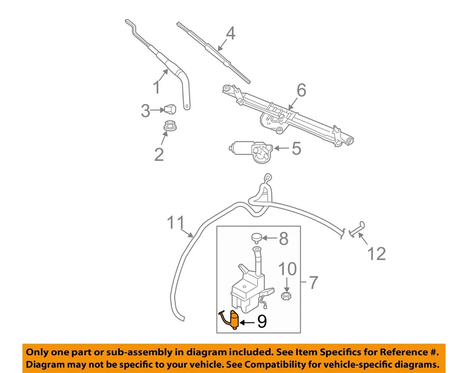 Used Washer Fluid Reservoir fits: 2010 Ford Focus without rear washer Grade A - Image 3 of 4