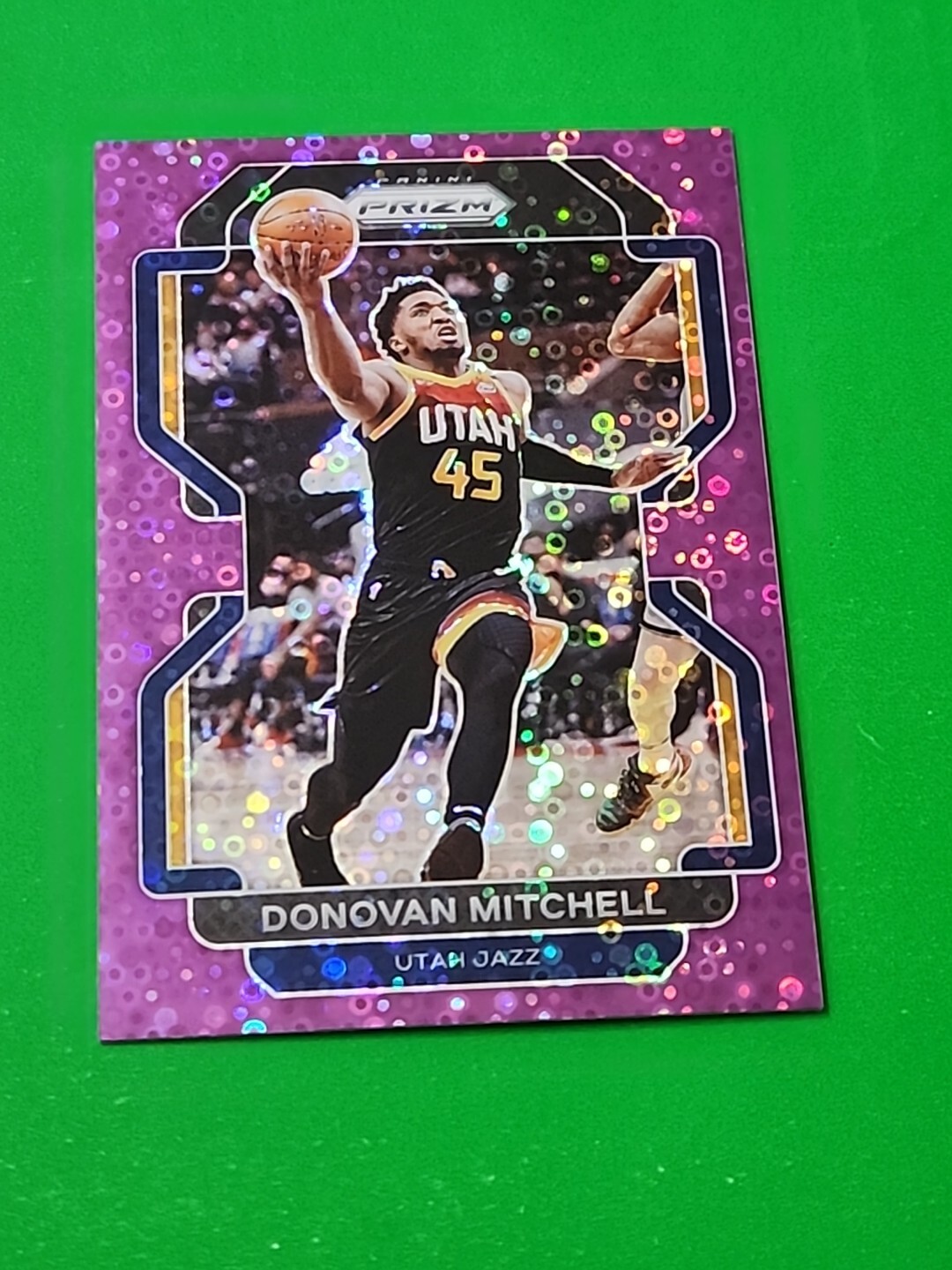Donovan Mitchell 2021-22 Panini Prizm Fast Break Purple Prizm 62/75 Utah Jazz