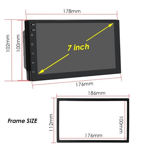 7" Car Android 12 Double 2Din Touch Screen Stereo Bluetooth Radio GPS +Camera - Picture 17 of 24