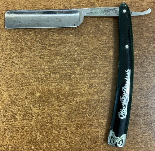 Otto Deutsch’s Hans Germany Dark Translucent Green Handle Straight Razor w/Box - Picture 2 of 8