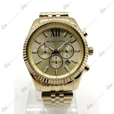 New Michael Kors MK8281 Lexington Gold Stainless Steel Chronograph Men's Watch