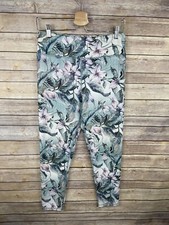 Evolution Creation Large Floral Leggings Cropped Activewear Stretchy Boho