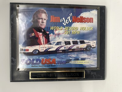 #ad #ad Jim Jet Neilson Racing Signed 8x10 Photo 400 mph Salt Flats Land Speed Record $49.95