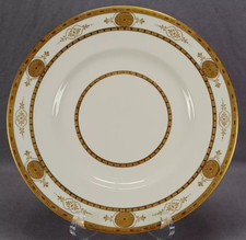 Minton Tiffany  Co Gold Encrusted  Beaded Ivory 10 1/4 Inch Plate A