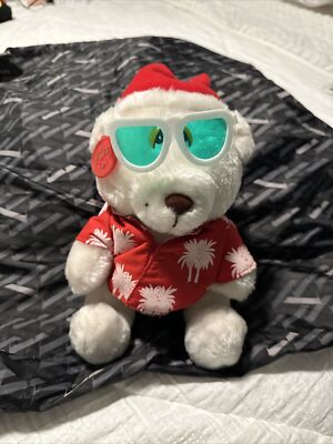 Russ teddy bear stuffed animal vintage Santa Tropez 8'' Christmas Holidays