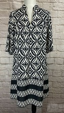 Banana Republic Womens 4 Navy White Geometric Dress Stretch Lined Tunic #8270