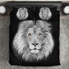Lion Head Bedding Duvet Cover King, Queen, Twin, Single Size - Wild Cat Gift