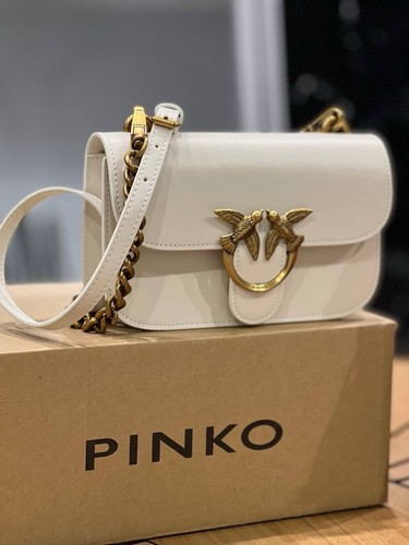 NEW PINKO Love bag mini white leather crossbody - Picture 4 of 4