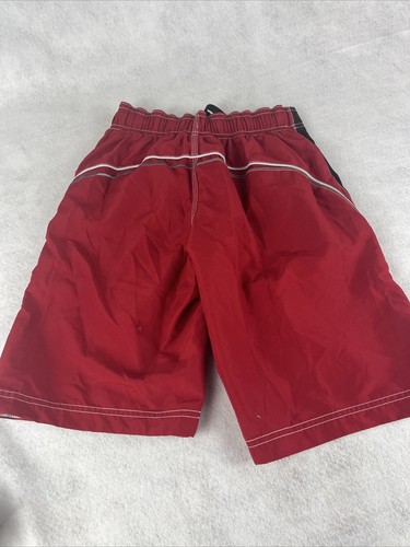 Speedo Boys Size Small Swim Trunks. Red With Black,Gray,White Design. NWT - Picture 4 of 7