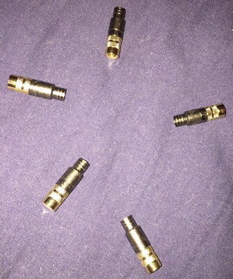 Lot Of 5 WHITE SANDS DIN 1.0 / 2.3 CONNECTORS FOR BELDEN 1855A & GEPCO VDM230