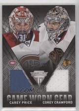 2013 Titanium Game-Worn Gear Combo Materials /300 Carey Price Corey Crawford 1b6