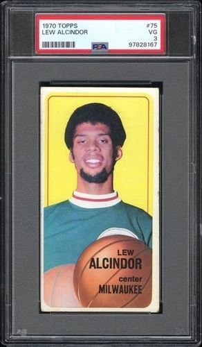 1970 Topps Tall Boy Lew Alcindor Kareem Abdul-Jabbar PSA 3 VG Bucks #75     cc59