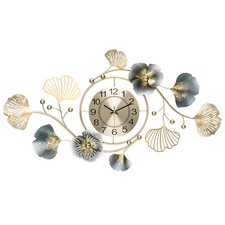 22cm Large Wall Clock 3D Metal Non Ticking Decoration Wall Clock for Home