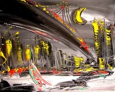 New York Brooklyn   IMPRESSIONIST  ART  Printed on Canvas - stretched fine art