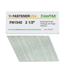 2-1/2" ANGLE FINISH NAILS 15GA GALV 1,200ct | FN1540T