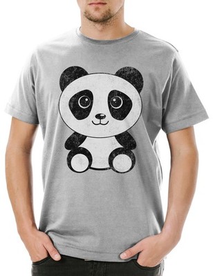 Panda I Herren T-Shirt XL Angebot Comic Look Bear Bär Cutie Süß Cute Cartoon
